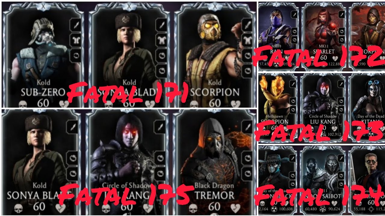 Mk mobile. Fatal Edenian tower. Fights - 171, 172, 173, 174, 175. 