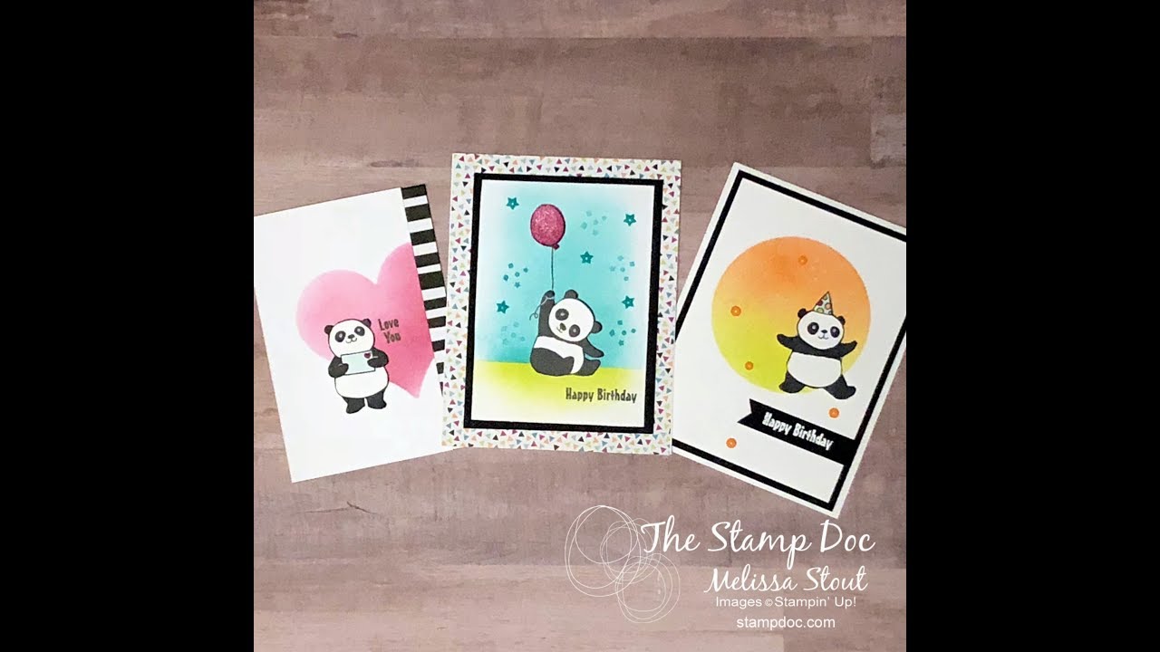 More Party Pandas featuring a quick and easy masking technique