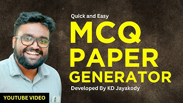 Create MCQ Papers Easily with KDJ Tutor - Newly Released Software by KD Jayakody