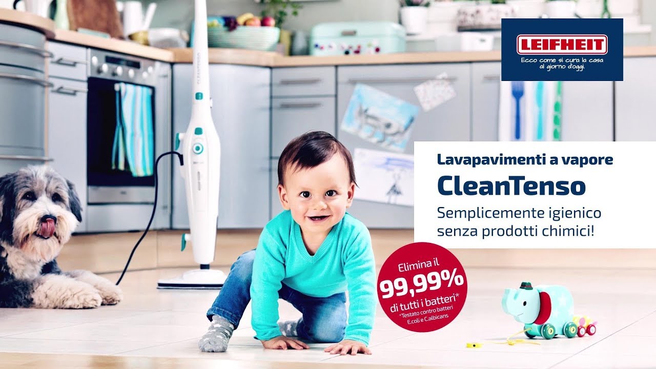 Lavapavimenti a vapore Clean Tenso - YouTube