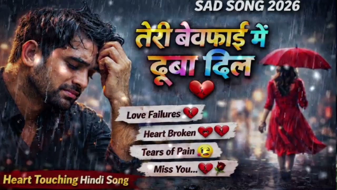तेरी बेवफाई में डूबा दिल💔Heart Touching Sad Song2026New Emotional Bollywood Song Ro Ro Kar Rula Dega