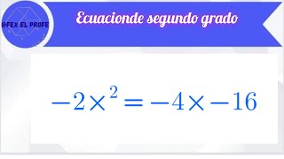 Second degree equation example 2