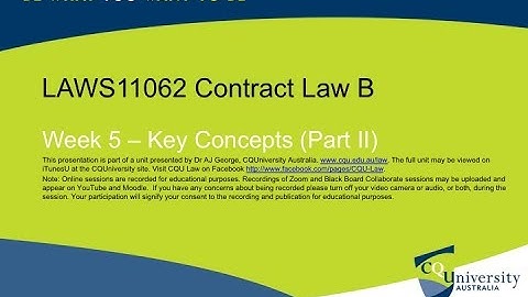 Contract B Week 5 Illegality and void contracts Part II