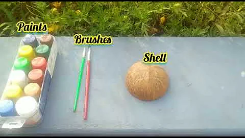 Coconut shell painting / watermelon painting