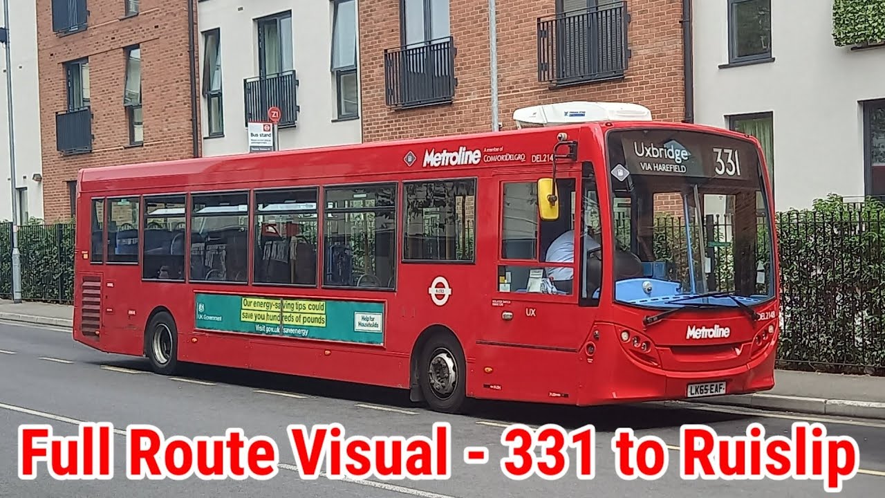 Full Route Visual | London Bus Route 331 - Uxbridge to Ruislip | (DEL2148) LK65EAF