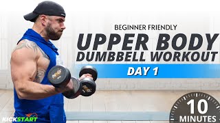 Ultimate 10 Minute Upper Body No Repeat Dumbbell Workout Zeus Fitness Kickstart Challenge Day 1