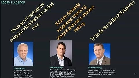 NISS-Merck Meet-Up: "Subgroup Analysis" September, 2019