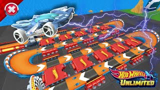 Hot Wheels Unlimited  RD 02 and Motosaurus Full Speed Race in The Double Booster Track