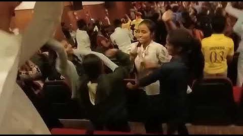 KSRDPR University Gadag NSS volunteers folk dance and enjoying by other campers