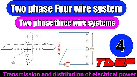 Lect.4 // 2 phase 4 wire system//two phase three wire system // #powersystem