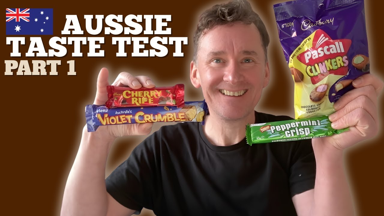 ASMR Australian Taste Test 🇦🇺 (Part 1: Violet Crumble, Cherry Ripe, Peppermint Crisp, Clinkers)