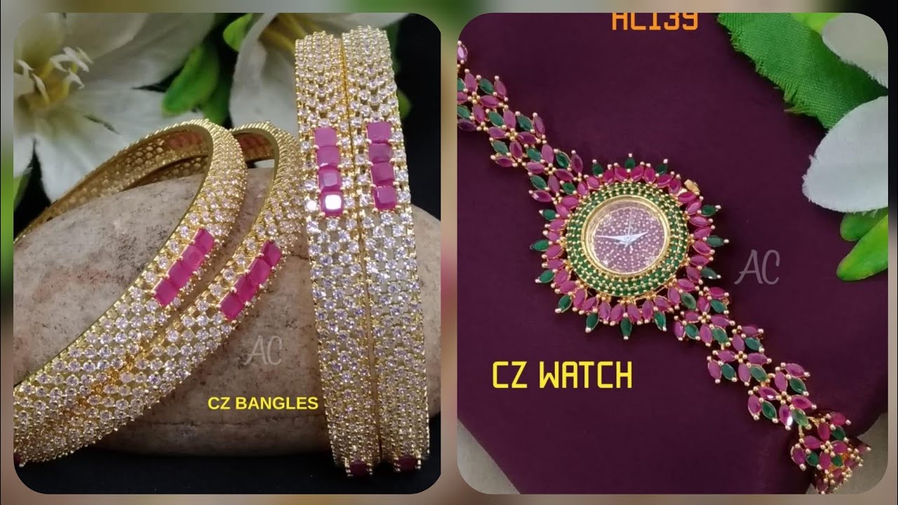 Cz Watches | Cz Bangles | Beautiful Designs | With Prices 232 | Ramya Fashion's