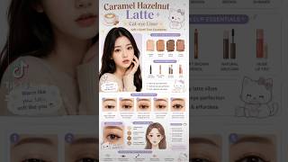 Caramel Hazelnut Latte Makeup ☕✨ Soft Cat-Eye Tutorial