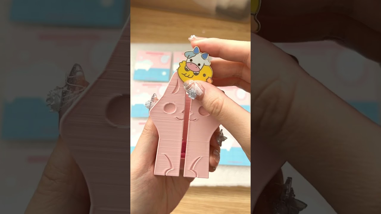 ASMR cow enamel pins 🐮🛁 #smallbiz #packingorders #cute
