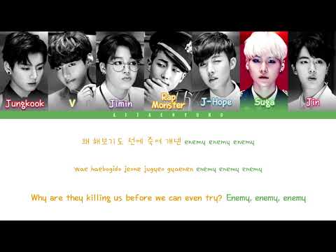 BTS 방탄소년단 – DOPE 쩔어 Color Coded Han Rom Eng Lyrics