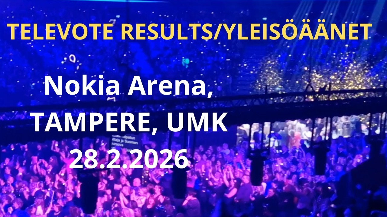 Televote Results/Yleisöäänet & Winner Announcement @UMK 2026 (Live @Nokia Arena, Tampere 28.2.2026)