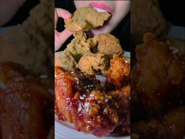 Mukbang ASMR #koreanfriedchicken #mukbang #eatsounds #food