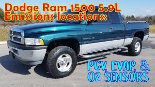 Dodge Ram 1500 5.9L Magnum PCV,  Oxygen Sensors, EVAP vapor Purge