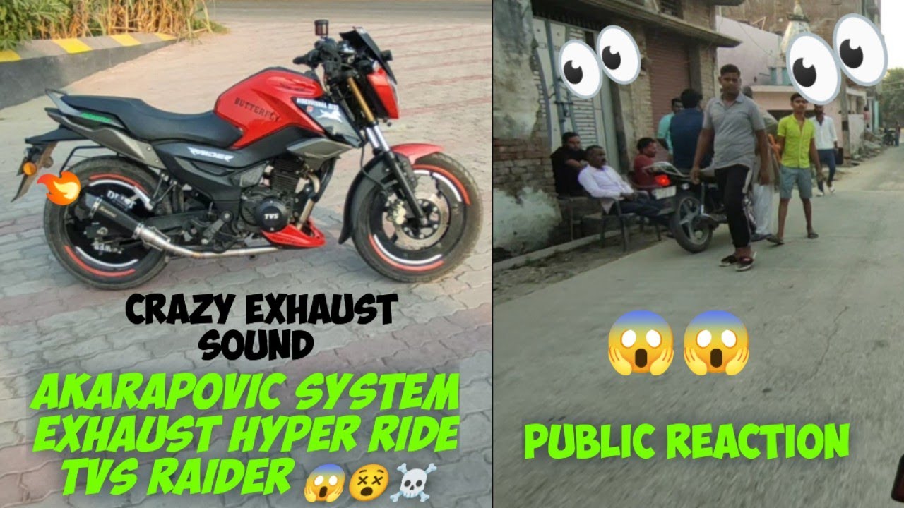 Tvs Raider Full System Exhaust Modified Hyper Ride 😧 || Tvs Raider Public Reaction 😍