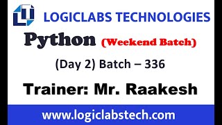 Python (Day 2) (Weekend Batch 336)