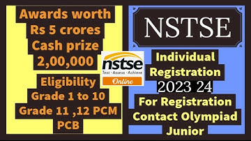 @OlympiadJunior NSTSE Individual Registration kaise karen 2023-24 #nstse #Olympiadexam