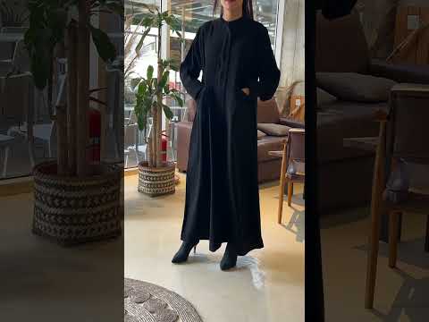 عباية بجيوب وسحاب مخفي