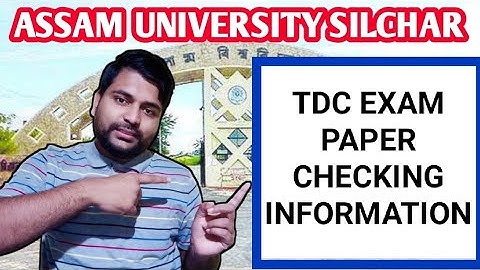 TDC Exam Paper checking info | BA BCom & Bsc | Assam University | Pranoy Roy