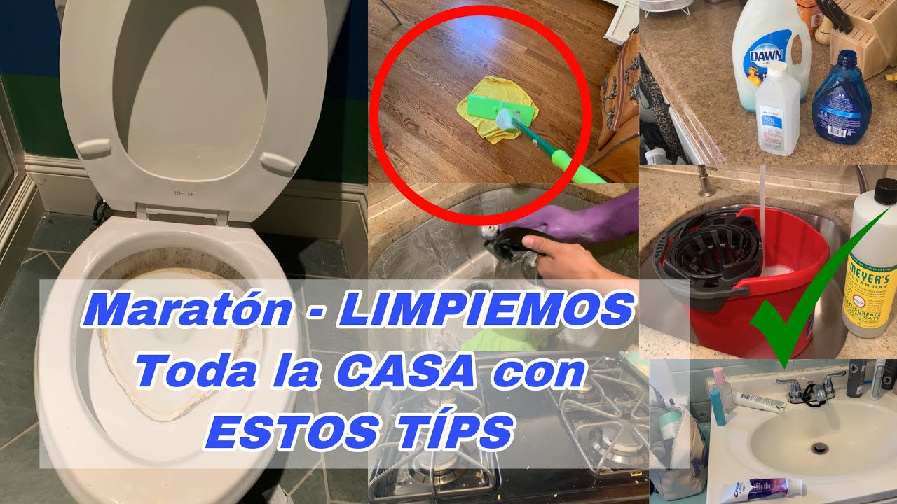 ✅ MARATON - LIMPIEMOS TODA LA CASA CON ESTOS TIPS, LIMPIEMOS LOS PISOS, ESTUFA, BAÑOS FACIL