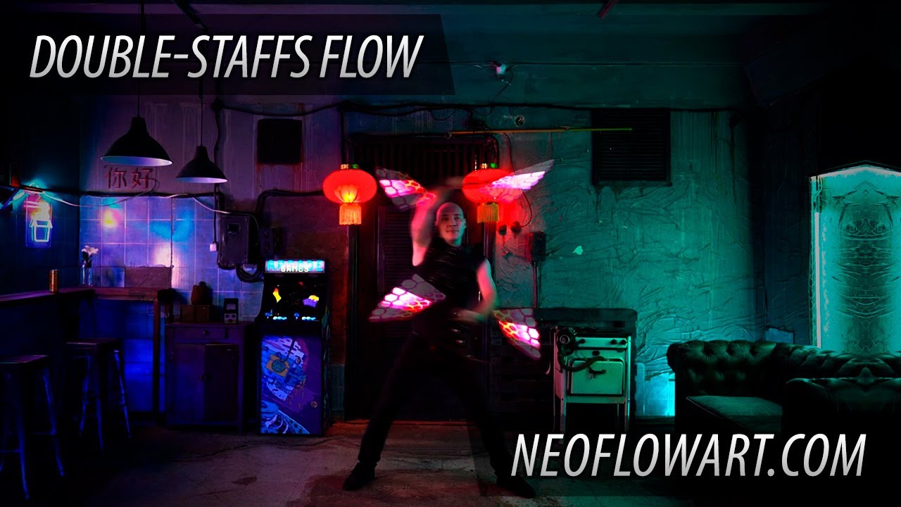 LED Double Staffs - Tech spinning and flow