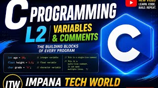 C Programming for Beginners | Variables & Comments Explained | L2