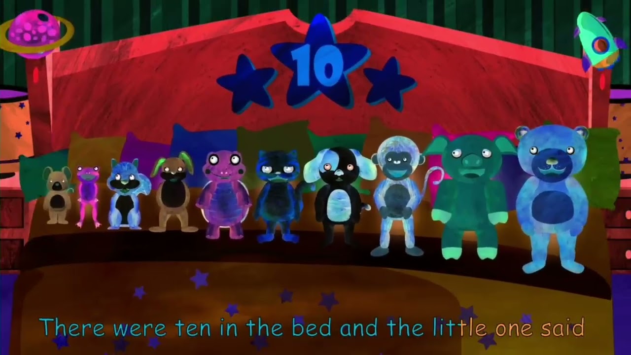 ABC Kid tv says ten in the bed(10)/voice pitch effects 
