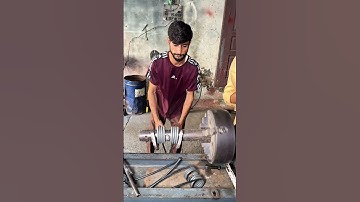 Turning Metal Wire into Powerful Double Strength Spring | Vintage Lathe Skills #shorts