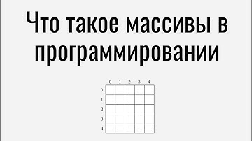 Что такое массивы в программировании.