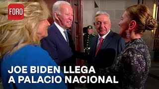 Presidente de EU, Joe Biden, llega a Palacio Nacional