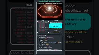 3D Galaxy Animation using HTML & CSS 🌌 | Mind-Blowing Web Design #shorts