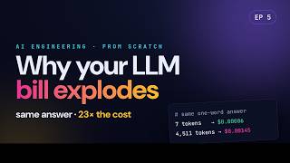 Ep5 · Same Answer, 20× the Cost — Why Your LLM Bill Explodes (Tokens & Pricing)