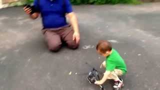 Javier Tries An Rc Helicopter
