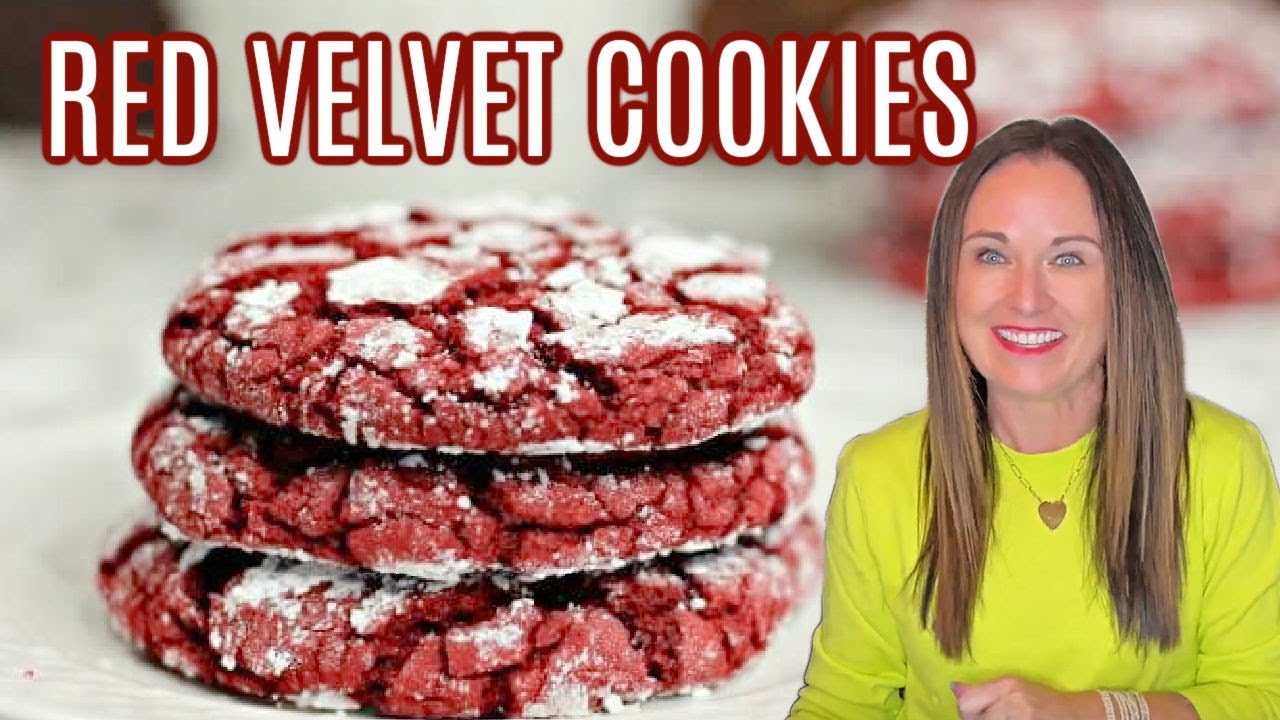 Red Velvet Cookies (made with a cake mix!)
