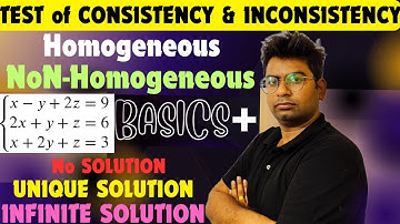 MATHS M1|homogeneous|non homogeneous|SYSTEM OF LINEAR EQUATION|iNCONSISTENT|CONSISTENT #homogeneous