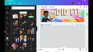 How to use Bitmoji on canva design