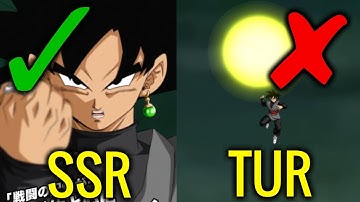 SSR and TUR Goku Black Side By Side Super Attack Animation | DBZ Dokkan Battle