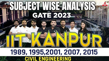 Subject Wise Analysis | IIT Kanpur | Civil Engineering | GATE 2023 | GATE Adda247