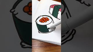 Sushi | 100 Bold & Easy Coloring Book | Jade Summer