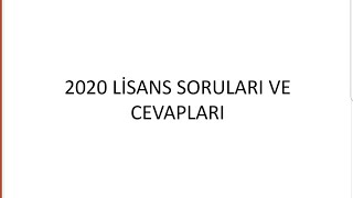 2020 Kpss Li̇sans Sorulari Ve Cevaplari