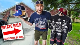 Tons of Snapbacks and $200 T-Shirts Found at an Estate Sale! Trip to the Thrift!