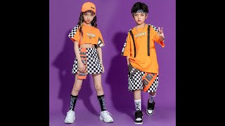 【2022 Summer SALE】【110-180】ファッション キッズ 女の子/男の子 ジャズ ダンス セットアップ