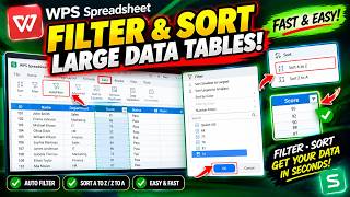 📈 WPS SPREADSHEET PC: How to Auto Filter and Sort Large Data Tables in WPS Office for Windows
