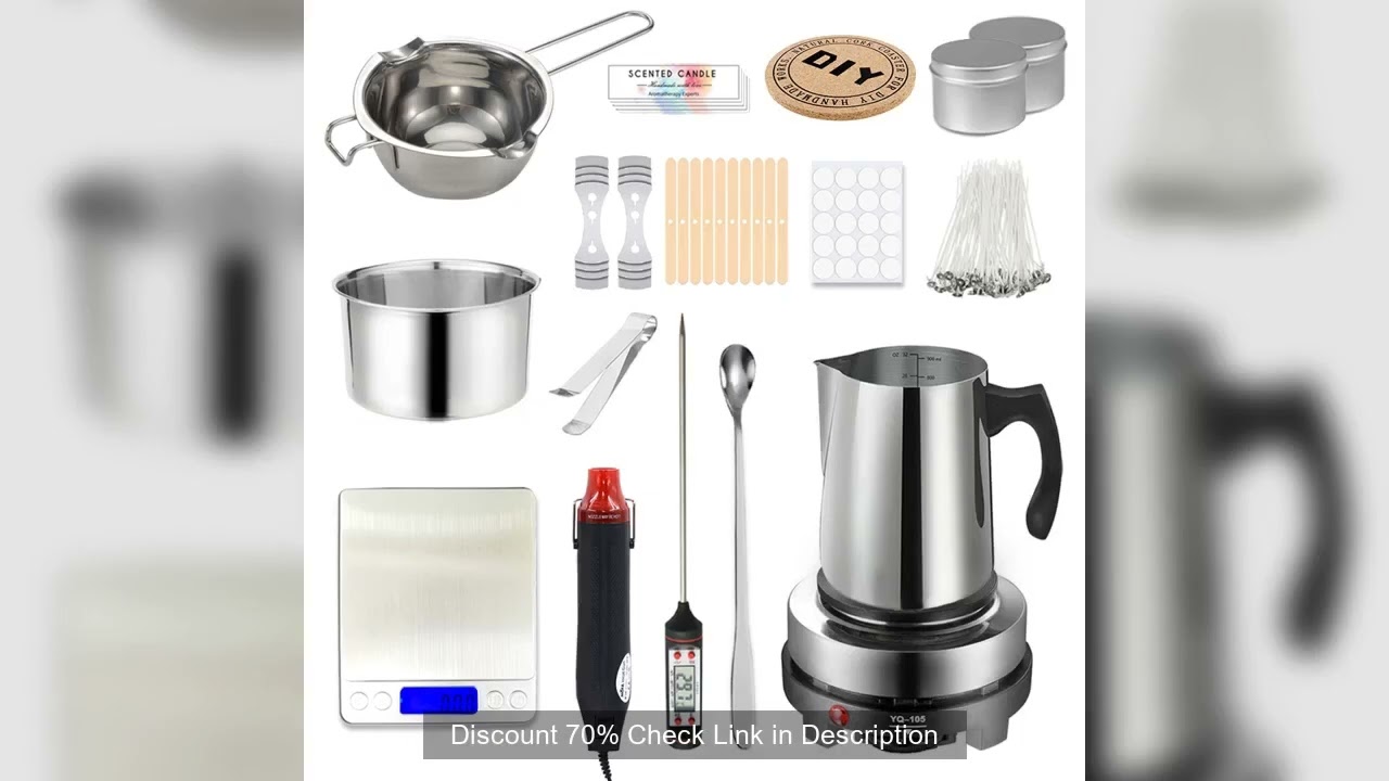1 Set Candle Making Kit Pouring Pot Candle Making Supplies Tools Kit Diy Handmade Wax Candles with W