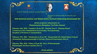 Ra 40 44Th Seminar Day 6 Sharing By Mahalakshmi Suryanandan Part 1 Ramana Rama