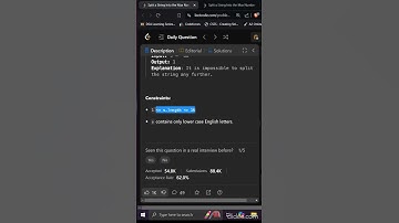 1593. Split a String Into the Max Number of Unique Substrings | Editorial | #dailychallenge#leetcode